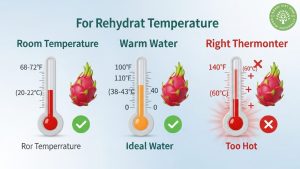 rehydrate dried red dragon fruit