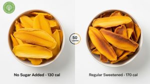 calories in dried mango no sugar added