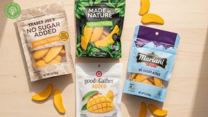 calories in dried mango no sugar added