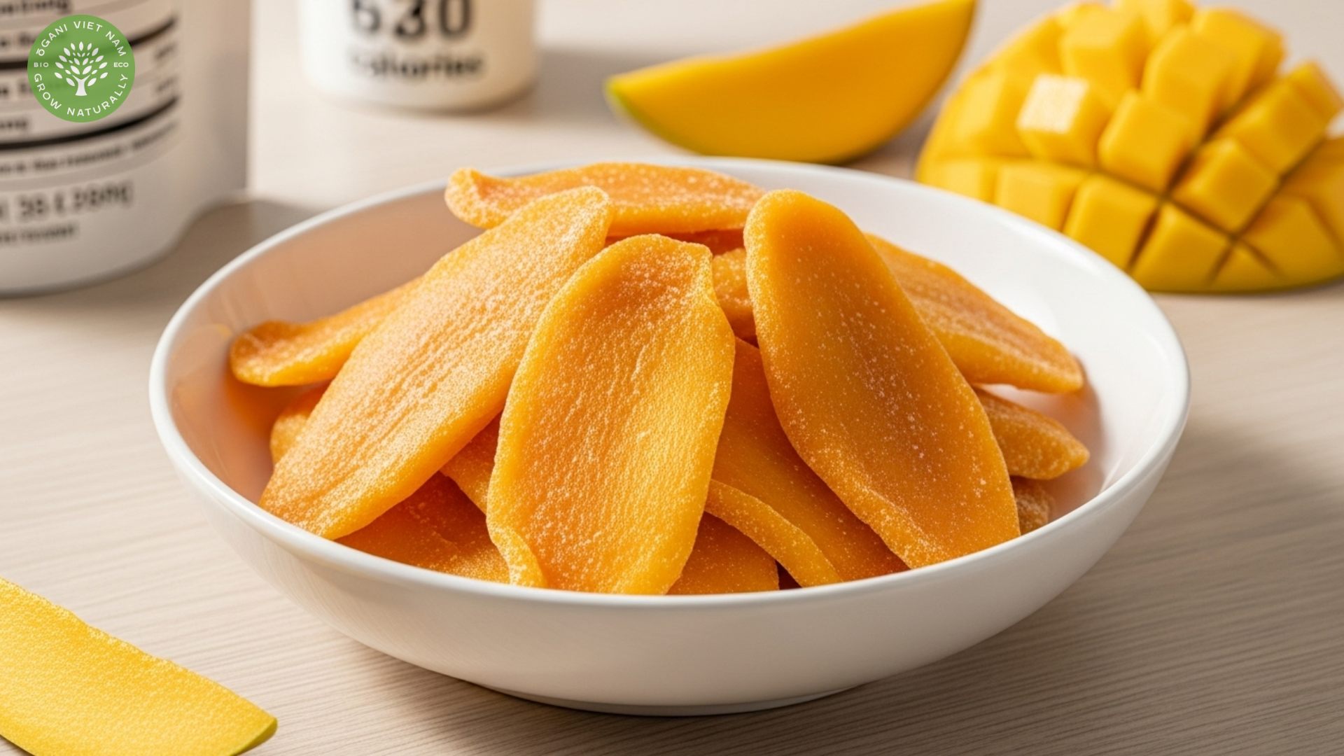 calories in dried mango no sugar added