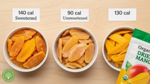 calories in dried mango with sugar