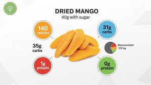 calories in dried mango with sugar