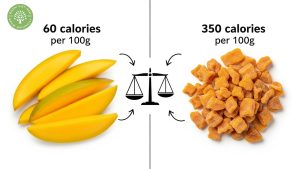 calories in dried mango with sugar