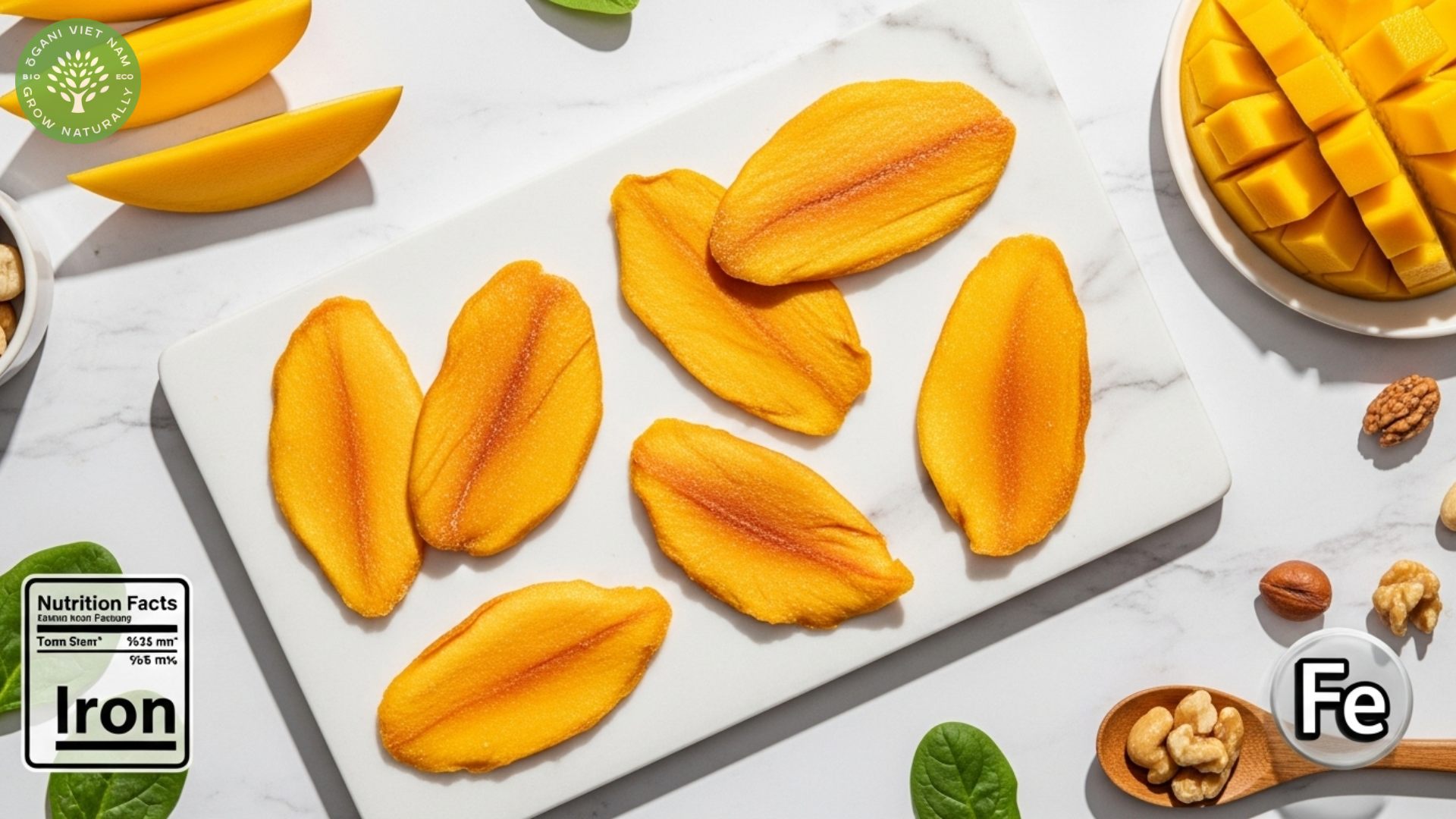 dried mango iron content