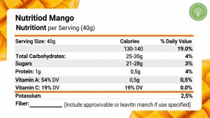 dried mango nutritional value