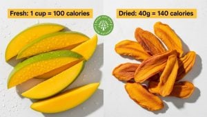 how many pieces of dried mango should i eat