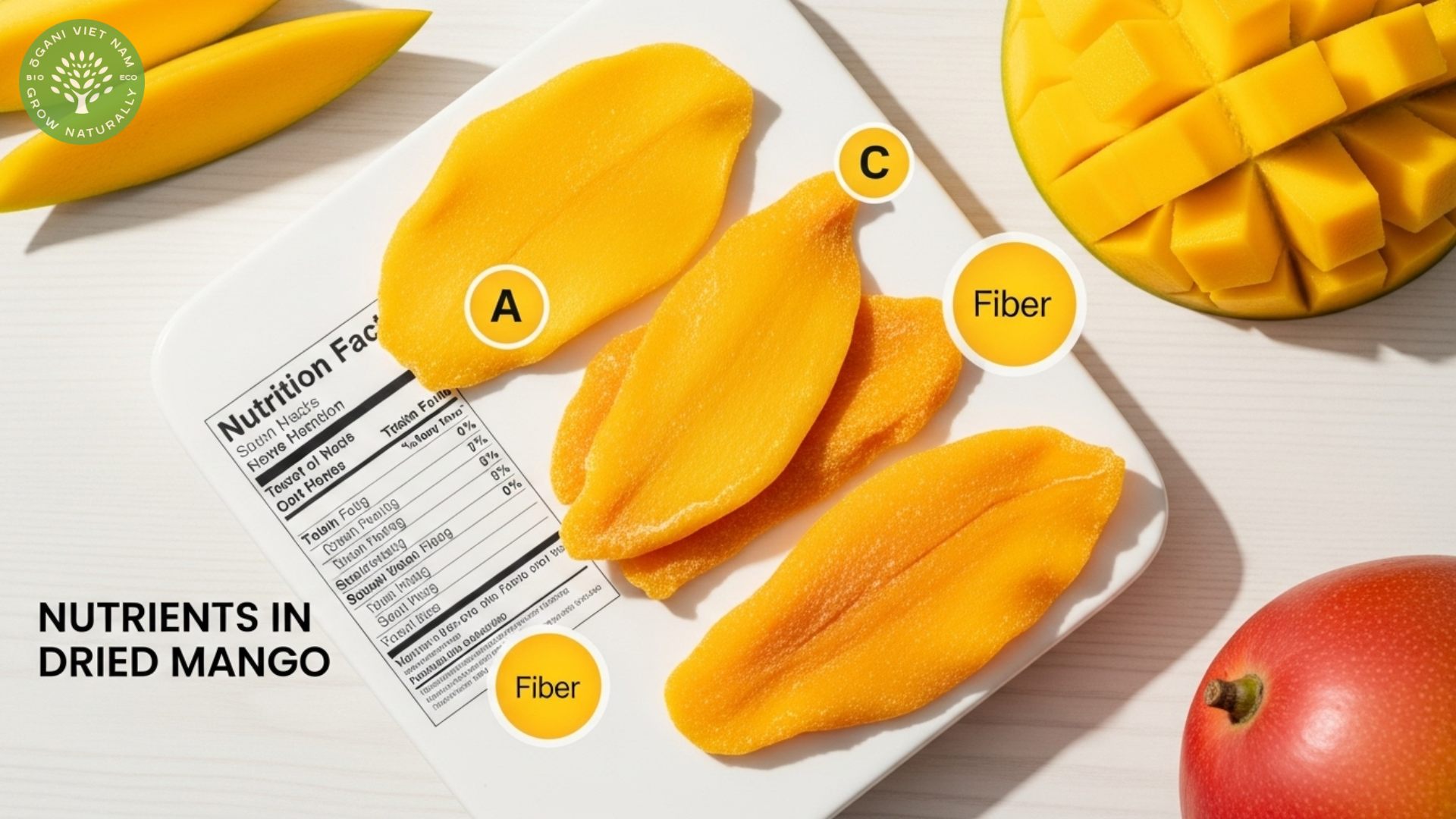 nutrients in dried mango