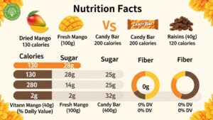 nutrition facts dried mango
