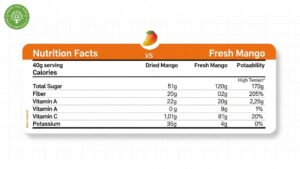 does dried mango have a lot of sugar