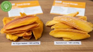 calories dried mango