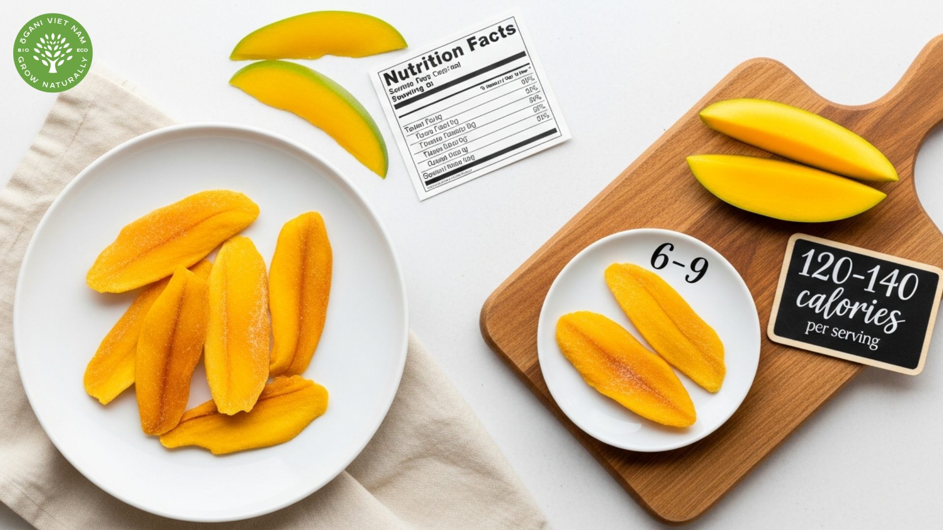 how many calories in dried mango