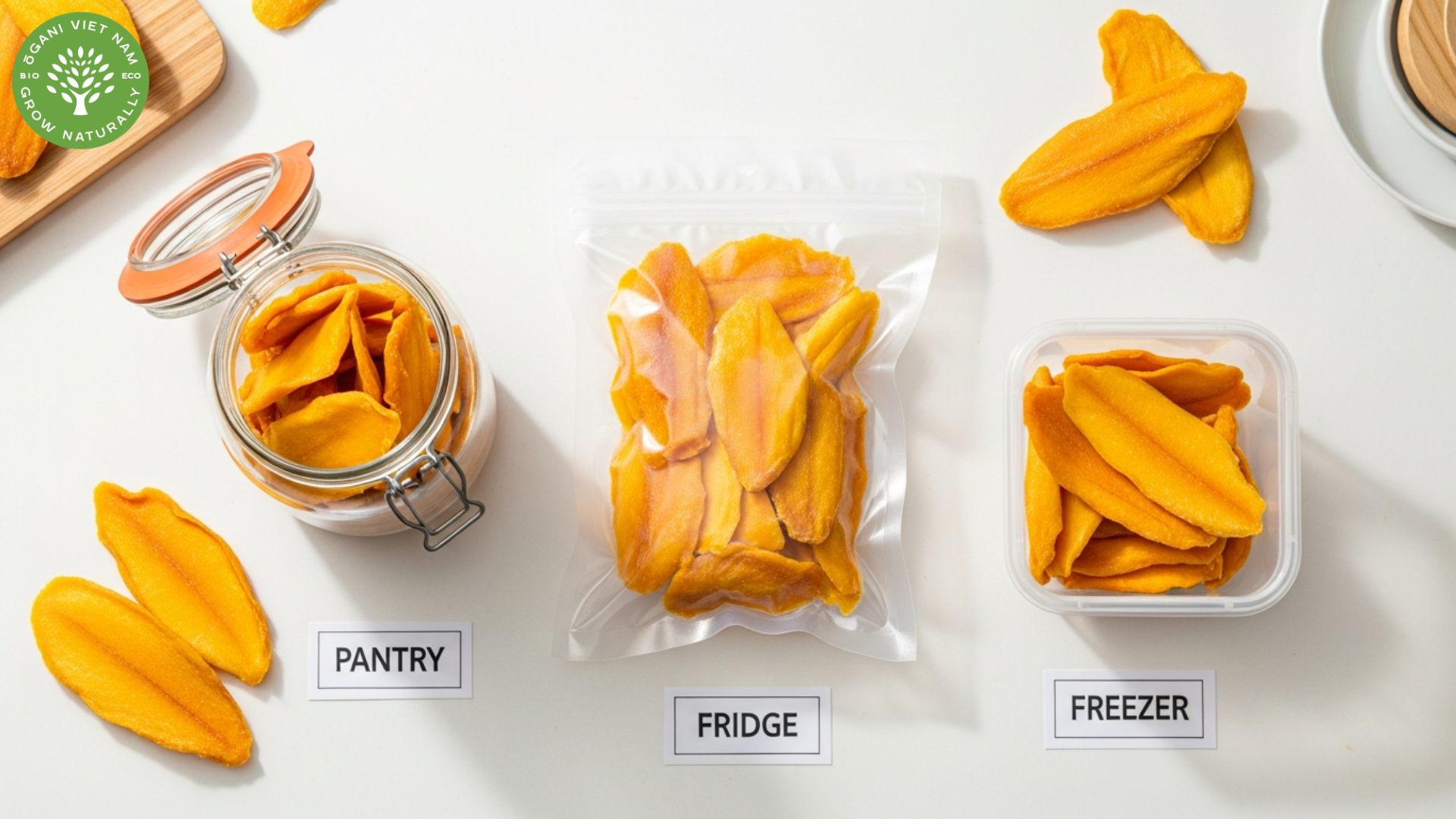 how to store dried mango