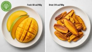 nutrition facts of dried mango