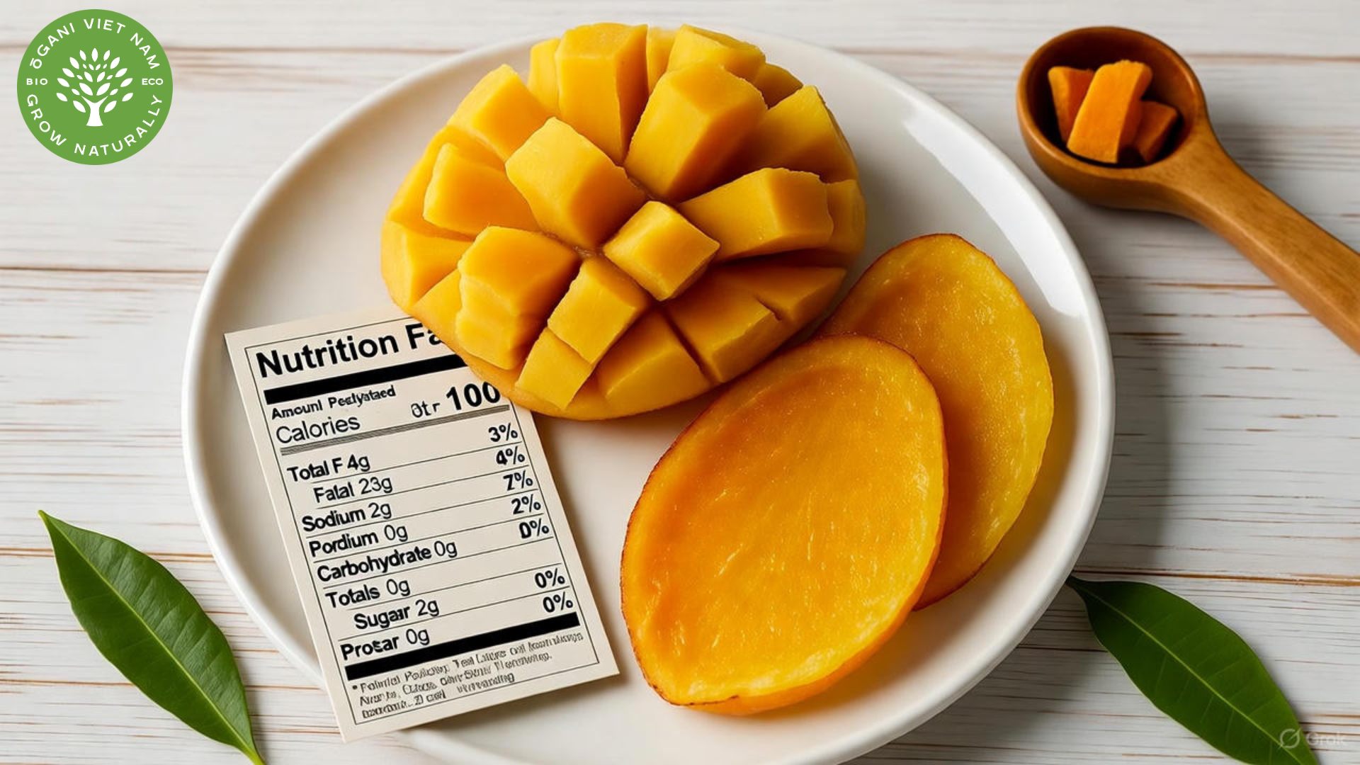 nutrition facts of dried mango