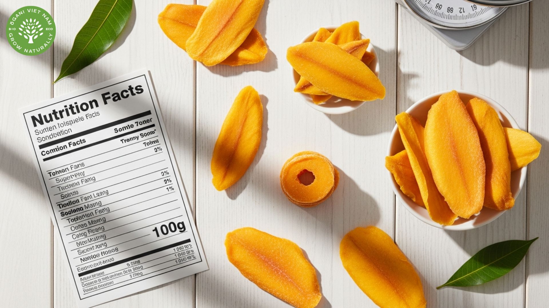 dried mango nutrition facts 100g