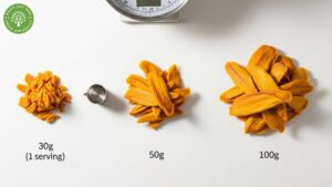 dried mango nutrition facts 100g